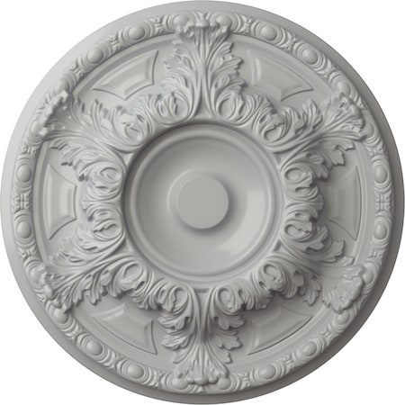 Granada Ceiling Medallion (Fits Canopies Up To 7 1/8), Hand-Painted Frost, 19OD X 1 1/2P